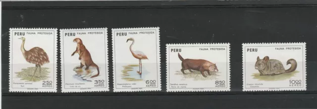 1973  Peru' Fauna Protezione Natura 5 Valori  Mnh  Mf57257