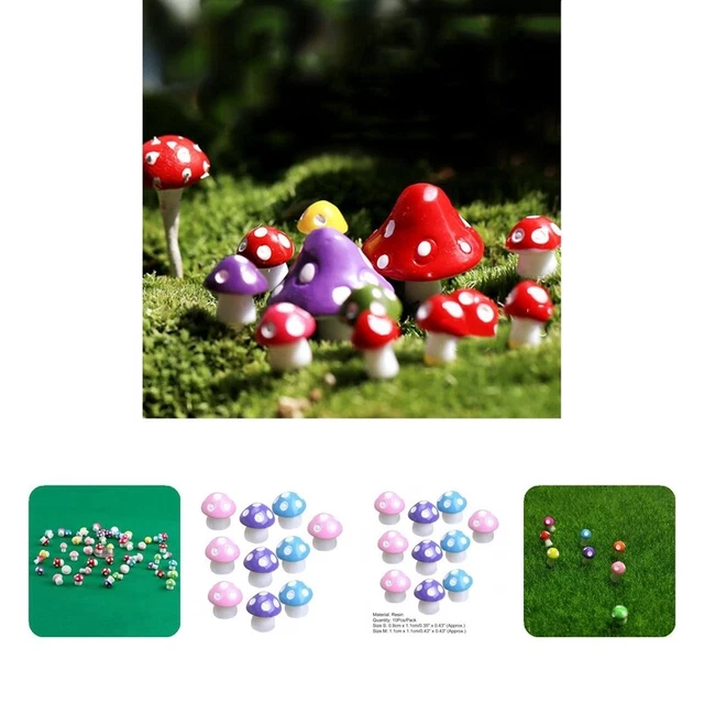 10 Teile / satz Pflanze Miniatur Pilz Form Lebendiges Aussehen Präzise Detail