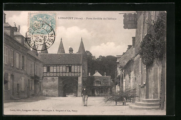 CPA Longpont, Porte fortifiée de l´Abbaye 1905
