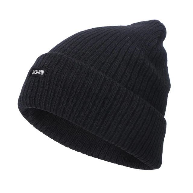 Adult Knit Beanie Warm Slouchy Caps Oversize Soft Solid Color Winter Snow Skull
