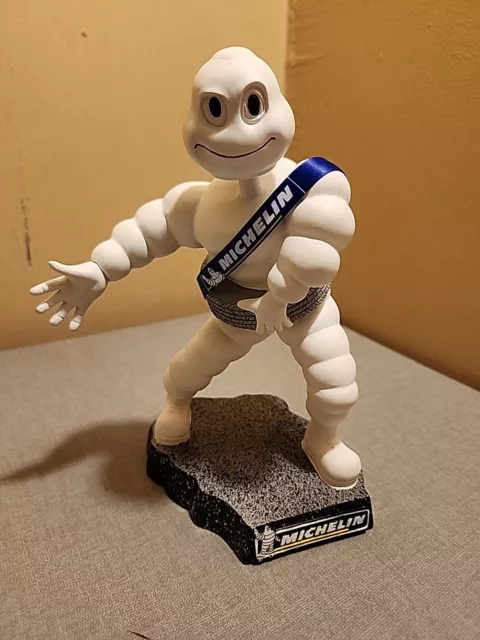 Used Michelin Man Bobble Head Statue Stuck in a Tire 2010 Collectible VERY GOOD
