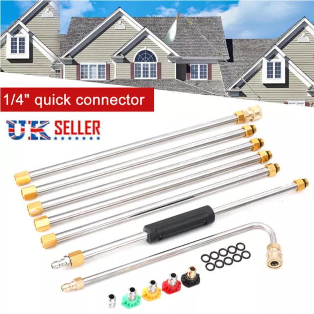 Gutter Cleaning Tool Pressure Washer Extension Wand Lance Rod Spray Gun Jet Wash