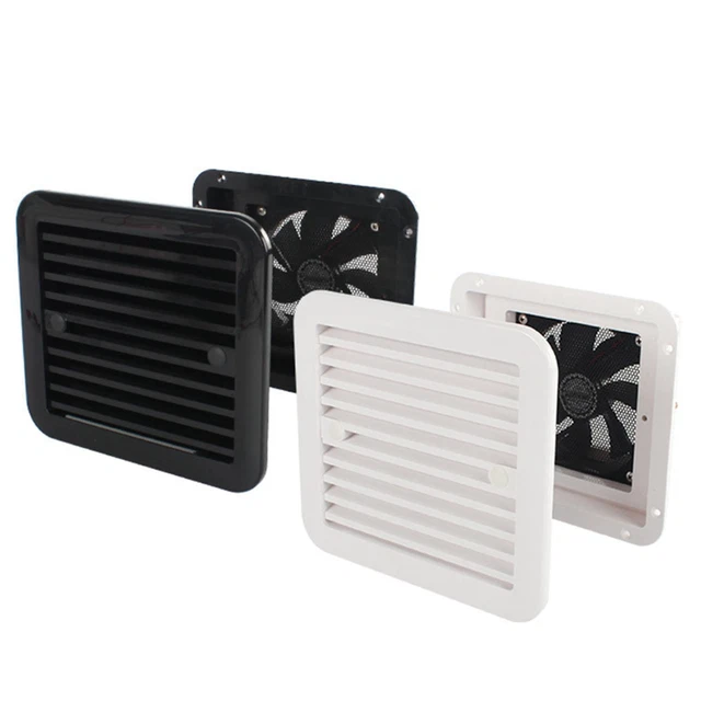 12V Fridge Vent with Fan For RV Trailer Caravan Side Air Wind Exhaust Q3P3 2