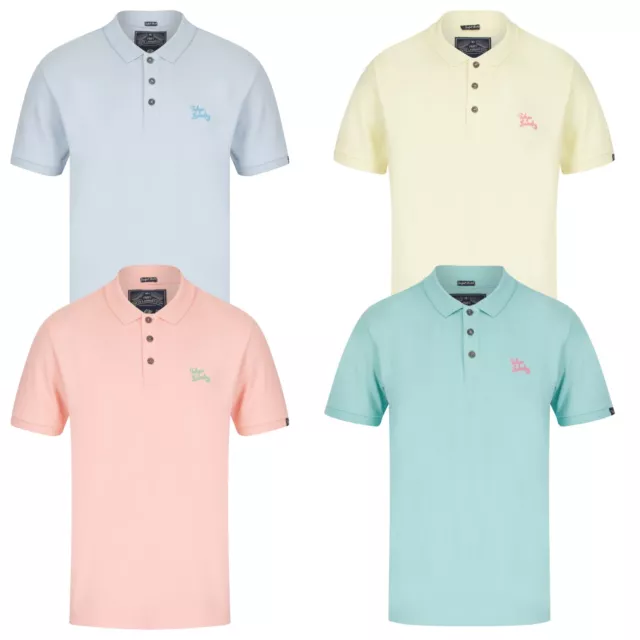 Mens Tokyo Laundry Polo Shirt Short Sleeve T Shirt Cotton Collared Shirt Top