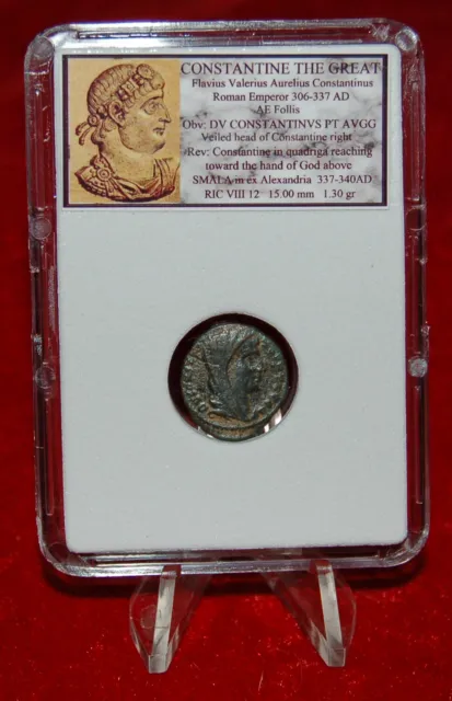 ANCIENT ROMAN EMPIRE Coin CONSTANTINE THE GREAT Emperor in Quadriga ...