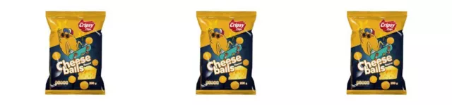 3 x palline di mais al sapore di formaggio Cripsy Chips, 7,1 once (200 g.)