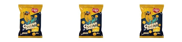 3 x palline di mais al sapore di formaggio Cripsy Chips, 7,1 once (200 g.)