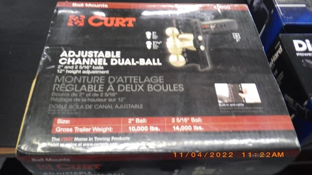 Curt 45900 Adjustable 2" Ball Mount Trailer Hitch (Tdy017560)
