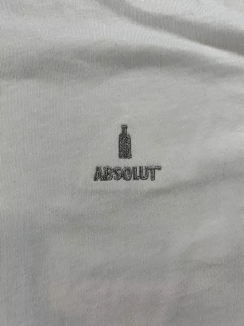 ABSOLUT VODKA Promo T Shirt Black Embroidered Logo Rare Mens Size XL