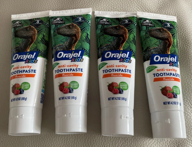 Orajel Toothpaste Complete Protection ORAJEL KIDS JURASSIC World Anti-Cavity Toothpaste Natural Berry 119g BN ...