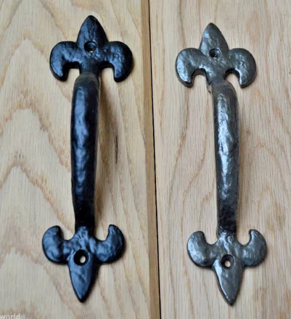 Cast Iron Vintage Old Style Gothic Door Cupboard Wardrobe Pull Handles