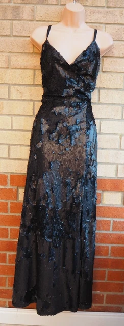 MYLEENE KLASS BLACK Sequin Strappy Split Side All Beaded Party Maxi Dress 16 Xl 27.99 - PicClick UK MYLEENE KLASS BLACK Sequin Strappy Split Side All Beaded Party Maxi Dress 16 Xl 27.99 - PicClick UK