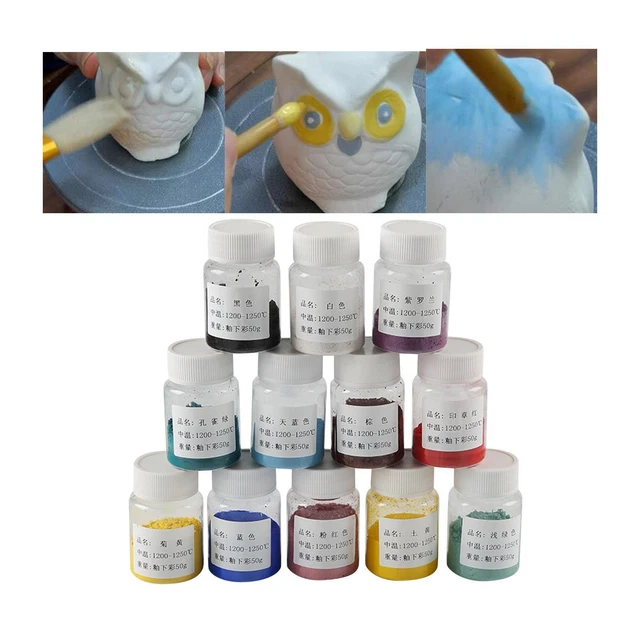 12x Keramik Unterglasur Farbe Farben Ton Galerie Arbeiter Keramik Ton Pigment