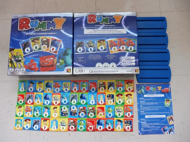 Jeu de société complet RUMMY DISNEY PIXAR - Asmodee - 2015