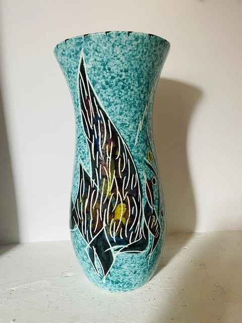 Grand vase en verre d'art de Murano de style léopard marron et beige
