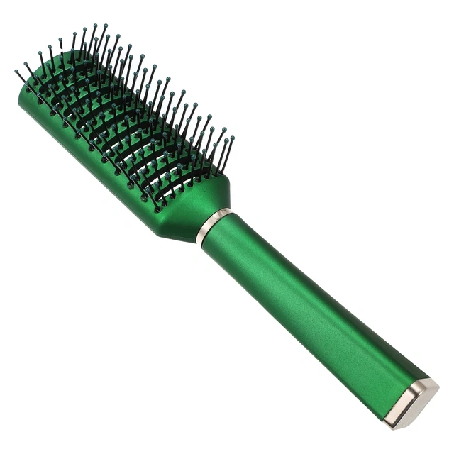 1 Pcs Cheveux Brosse, Démêlant Brosse pour Femme et  Homme,Sombre Vert,Abs