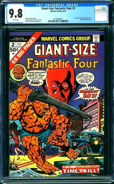 GIANT-SIZE FANTASTIC FOUR 2 CGC 9.8 WP RARE (1of12) New Case MARVEL ANNUAL 1974