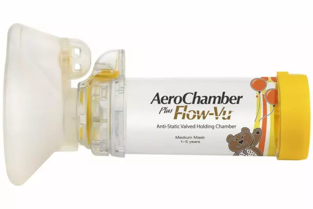 AeroChamber Plus Flow-Vu Spacer Child Medium Yellow