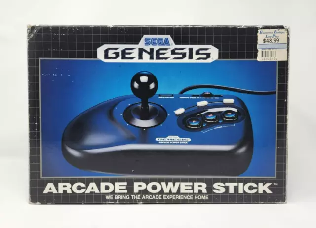 Sega Genesis Arcade Power Stick Joystick Controller Model 1655 CIB tested/works
