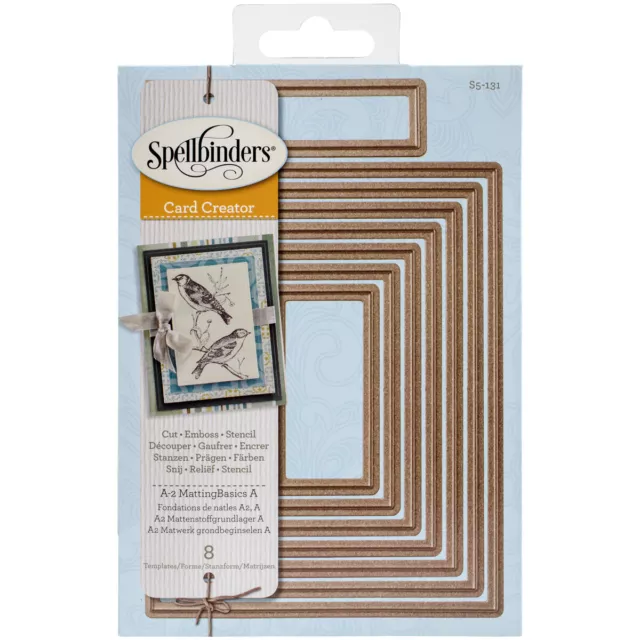 Spellbinders Nestabilities A2 Card Creator Dies-Matting Basics A S5131