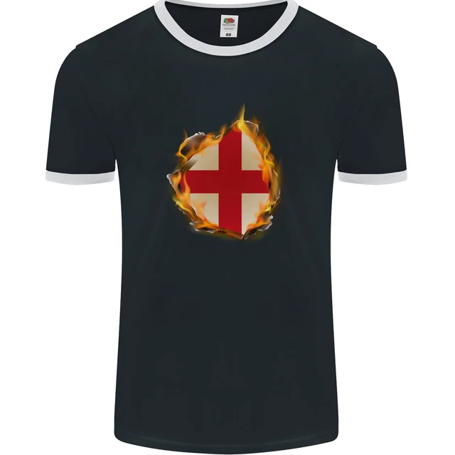 Il st Georges Croce Inglese Bandiera Inghilterra Uomo Ringer Fotl