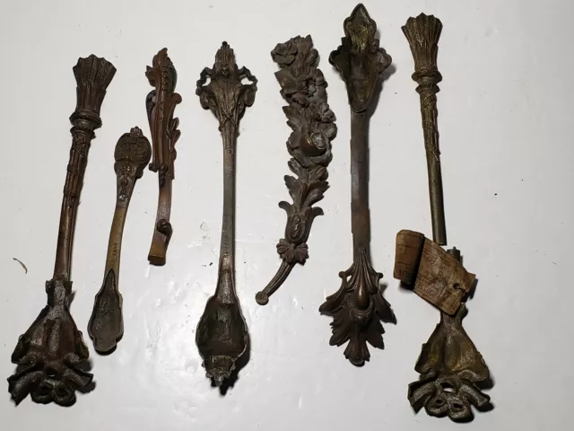 Antique French Roussel & Laverlochere (Paris) Brass Decorative Pieces Lot of 7