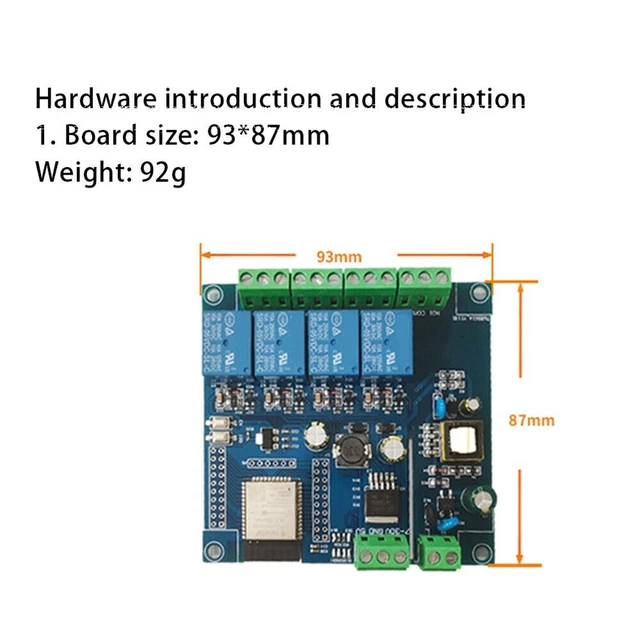 RELAY MODULE MODULE Equipped With ESP32-WROOM WIFI BLE Development ...