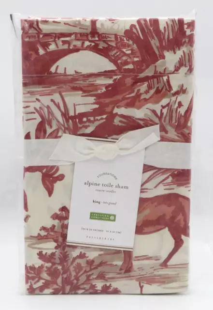 Pottery Barn Alpine Toile King Pillow Sham
