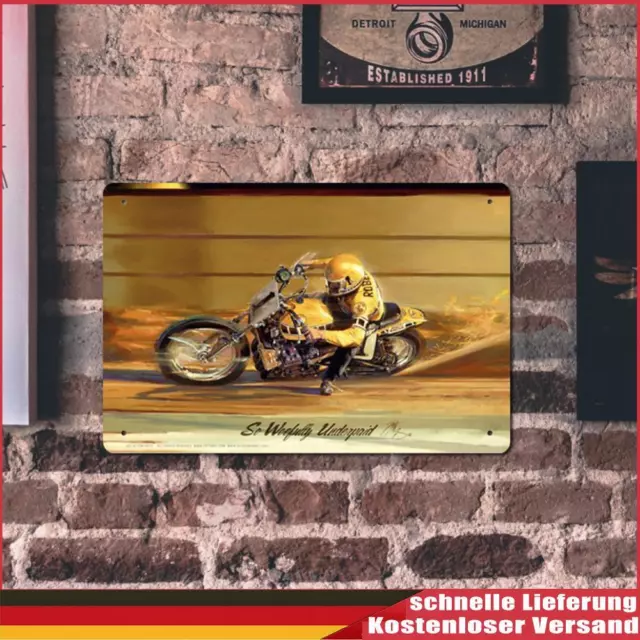 Racing Moto Plate Vintage Metal Tin Sign Plaque for Bar Pub Club (40X30CM)