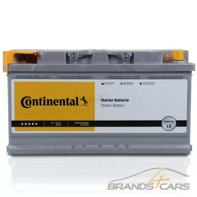 CONTINENTAL AUTOBATTERIE 12V STARTERBATTERIE 100Ah 900A L5