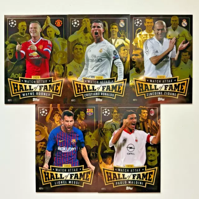 TOPPS MATCH ATTAX 24/25 Champions League 2025/2025 Alle 5 Hall of