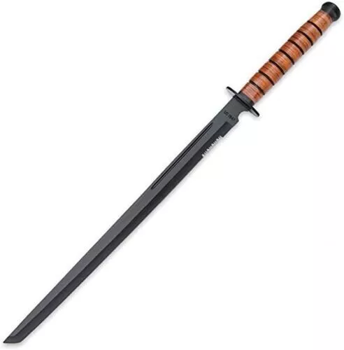 HF KNIVES 22" Ka-Bar SWORD Replica Fighting Fixed Blade Knife WOOD Handle