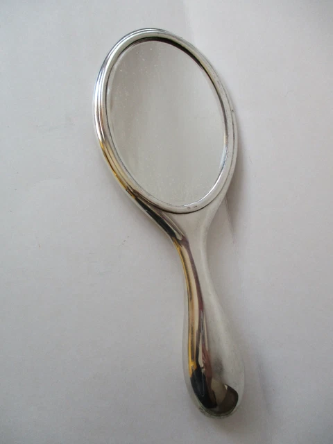 Antico specchio argento 800 toilette stemma inglese ? peso totale g 254