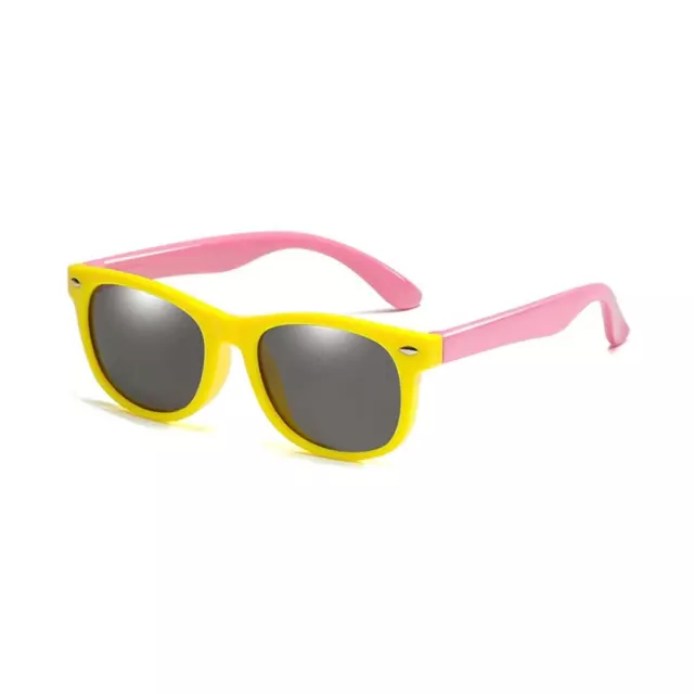 Cool Chic Flexible Polarized Kids Sunglasses for Girls and Boys Yellow Pink