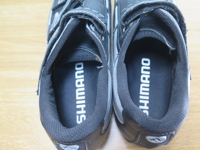 BLACK/SILVER SHIMANO SH-M121G SPD CYCLING SHOES (no cleats!)  MEN UK SIZE 11 7