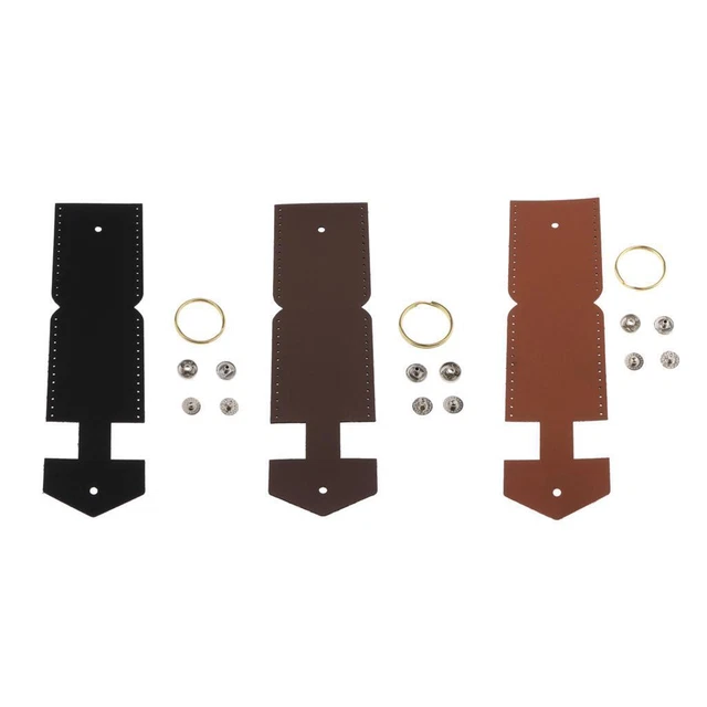 Juego de fabricación de cuero precortado anillo de llaves de cuero colgante hágalo usted mismo accesorios