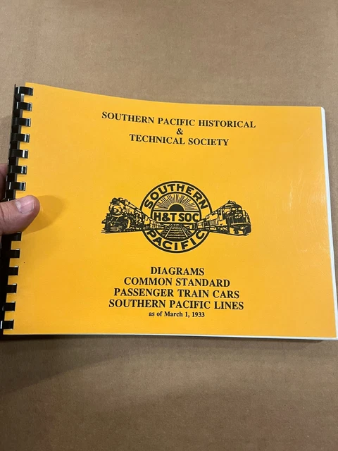 Southern Pacific Lines Diagrams Common Standard Passenger train Cars 1933