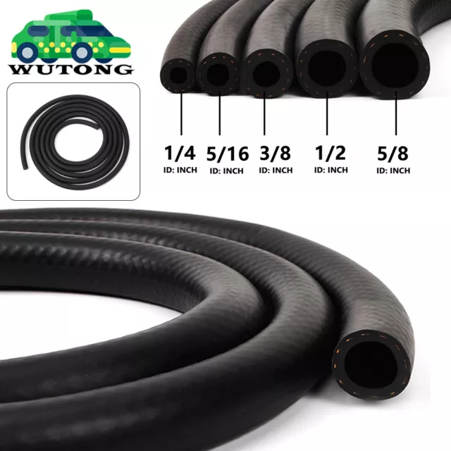 Fuel Line Hose Gas Lines Rubber NBR Push on Hose 1/4" 5/16" 3/8" 1/2" 5/8"