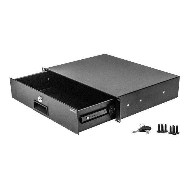 Rack Mount DJ 19" Rack Road Case Equipment Deep Drawer 2U 2 Space Locking