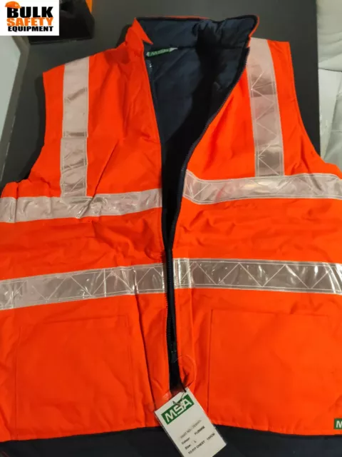 Msa Reversible  Hi Vis Jacket 3M Taped Orange  Clearance Sale