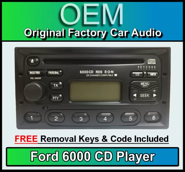 Ford Galaxy CD player, Ford 6000 car stereo with radio removal keys and code