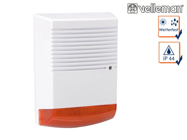 Sirena fittizia con LED lampeggiante resistente alle intemperie funzionamento a batteria sistemi di allarme trappola