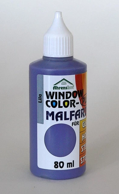 3x Ahrenshof Window Color Plus Fenstermalfarbe Lila 80 ml