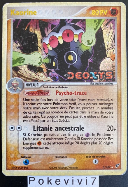 Carte Pokemon KAORINE 5/107 Holo REVERSE Bloc EX Deoxys FR