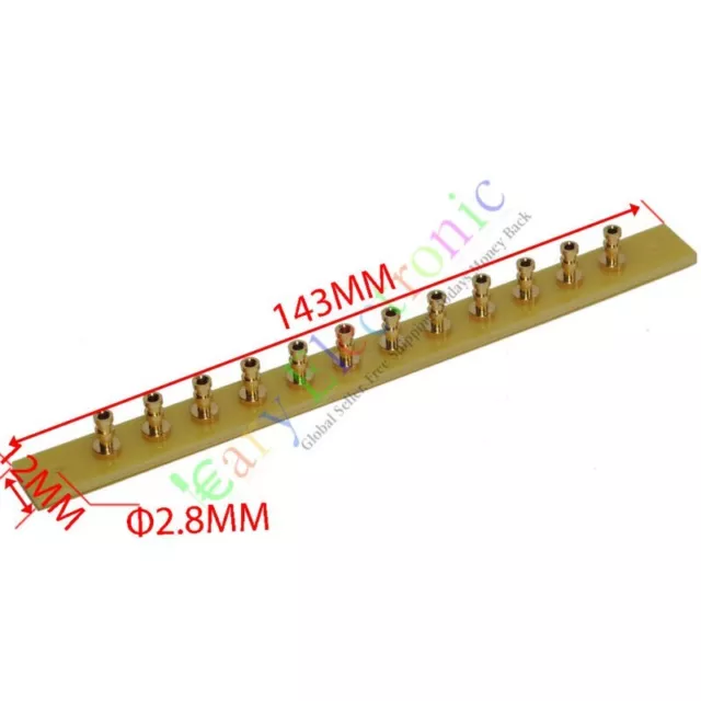 10pc copper plated Gold Fiberglass Turret Terminal Strip 12pin Lug Tag Board amp