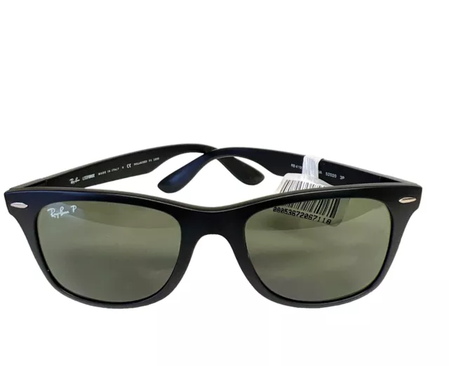 Ray Ban RB 4195 601-S/9A Wayfarer Liteforce Sunglasses Black / Green Polarized