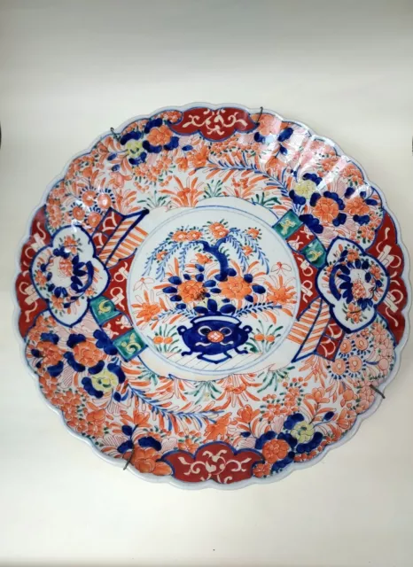 Large Antique Ceramic Japanese Imari Dish