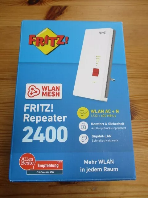 Fritz Repeater 2400 - Wlan Mesh - AC + N - NEU & OVP / Fritzbox Fritz Box