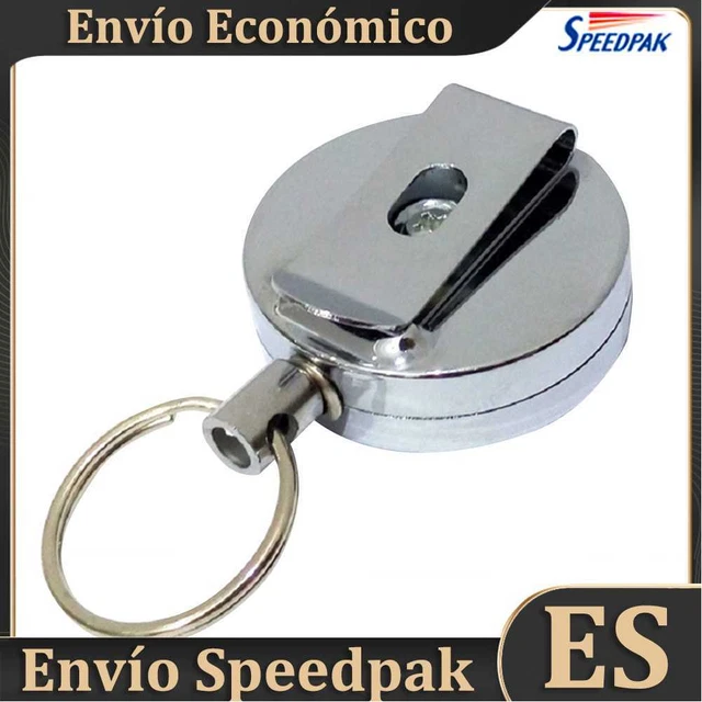 Retractable Pull Belt Key Ring ID Lanyard Card Badge Holder Wire Rope Keychain e