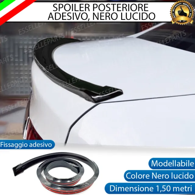Spoiler Posteriore Per Alfa Romeo Giulia Adesivo Nero Lucido